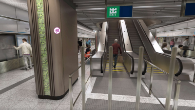 港鐵古洞站已接通電力　安裝12組手扶梯　料明年底竣工