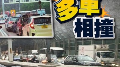 屯公逾10車相撞1司機骨折　往屯門方向交通一度受阻