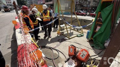 深水埗欽州街地盤機器疑高處墮下　擊中男工頭部　昏迷送院搶救