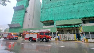 柴灣常達街建築地盤　工人疑高處墮下腳傷被困　獲救送院