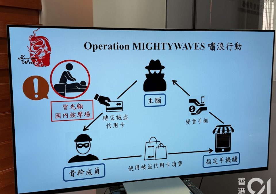 盜竊集團深圳骨場偷港人信用卡　買手機轉售套現　警破18案拘9人