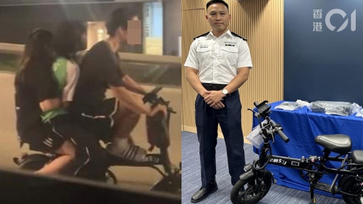 元朗電動單車一載二飛馳　警拘18歲男涉危駕等6罪　或票控兩乘客