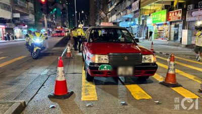 深水埗男子捱的士撞頭傷一度昏迷　送院搶救後恢復知覺
