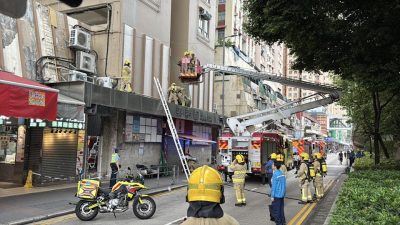 牛頭角道嘉禮大廈一男子高處墮下　壓斷煤氣喉　送院搶救