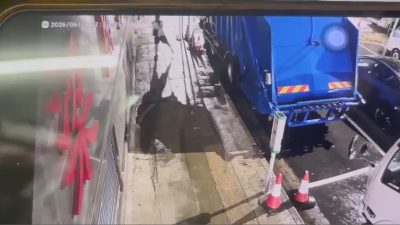 大角咀店舖遭淋屎漆油　老闆疑幫客解圍惹報復　天眼直擊男子犯案