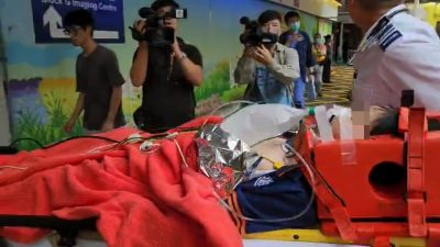 將軍澳彩明苑男童捱的士撞 清醒送院