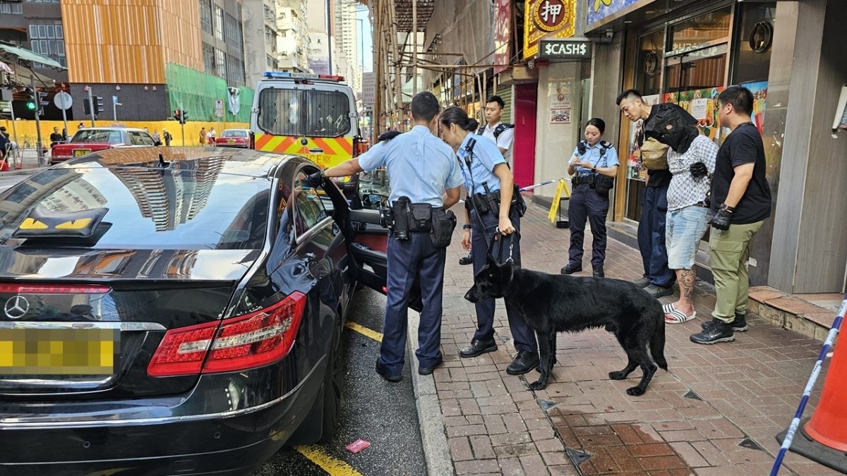 衝鋒隊旺角截查可疑平治檢氣槍 40歲本地男涉管有仿製槍械罪被捕