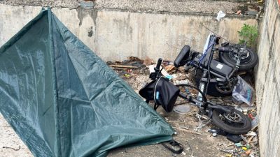 元朗唐人新村路男子踩電動單車 飛墮逾1米高貨台下死亡